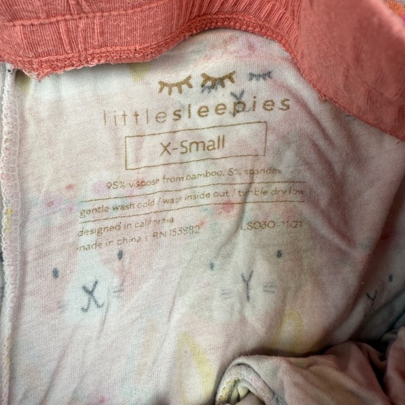 Little Sleepies Women's XS Pink Bunny Floral Easter Pajama Lounge Pants Bamboo - Picture 4 of 5